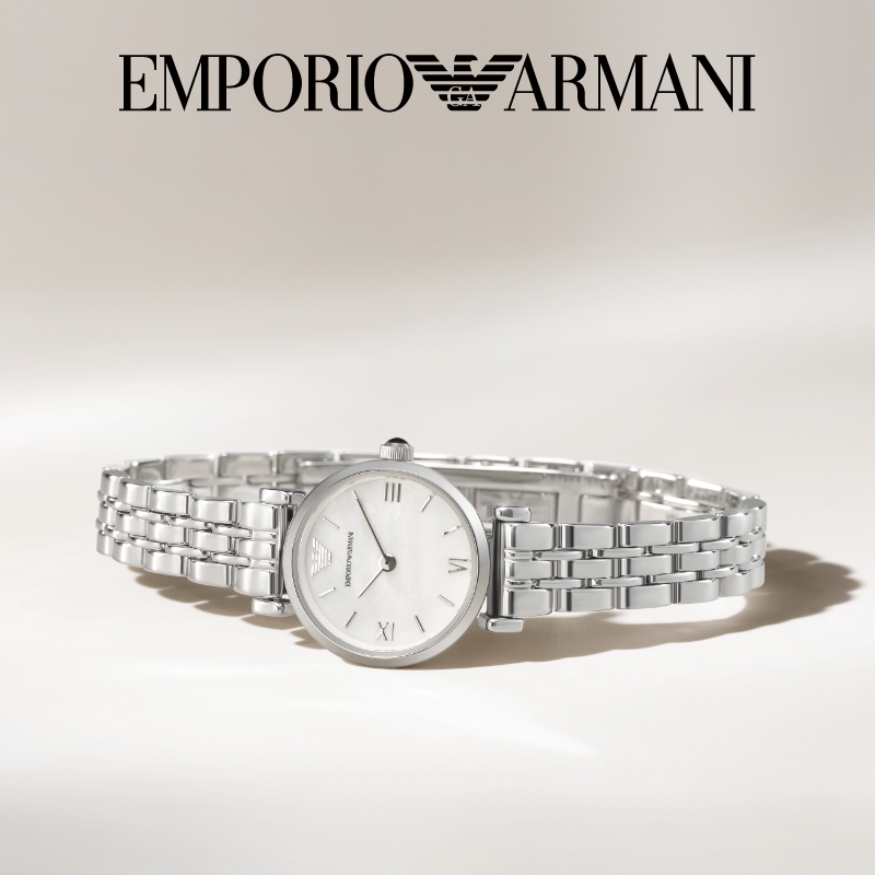 Emporio Armani 安普里奥·阿玛尼 GIANNI 女士白月光石英表 AR1763