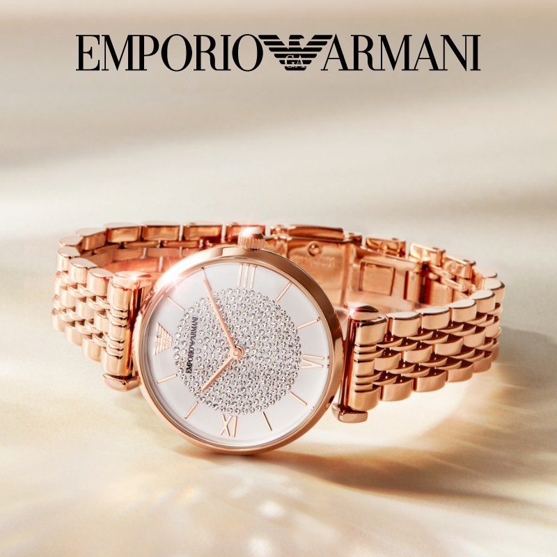 armani阿玛尼满天星女款轻奢石英表 Emporio Armani腕表欧美腕表