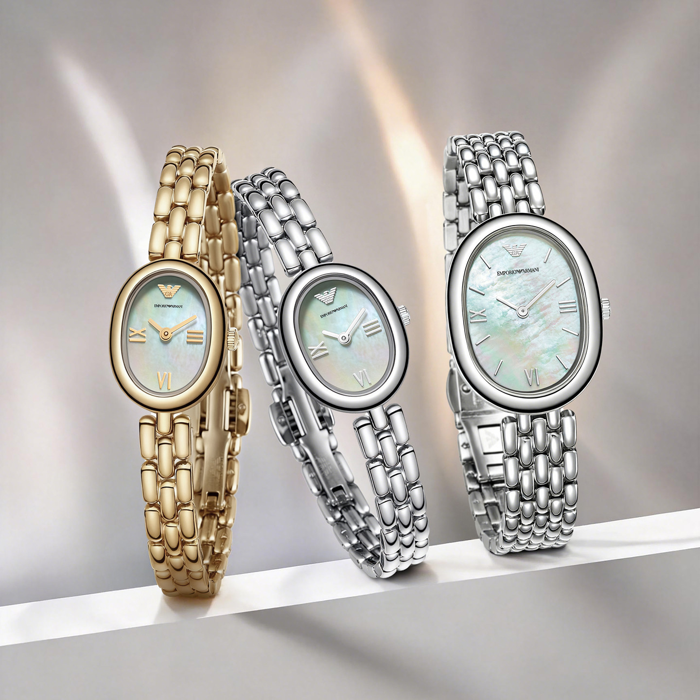 【秋冬新品】Armani阿玛尼手表女白月光简约复古石英表AR11721,淘宝优惠券,粉丝福利购,淘宝优惠卷