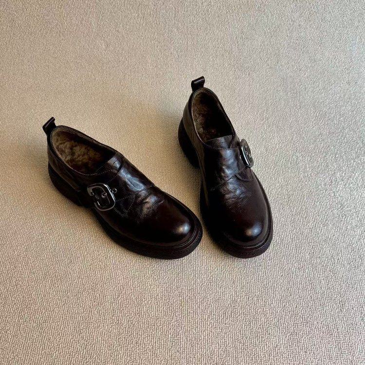 英伦风粗跟乐福鞋2026春秋新款经典黑色圆头皮带扣一脚蹬休闲单鞋,淘宝优惠券,粉丝福利购,淘宝优惠卷