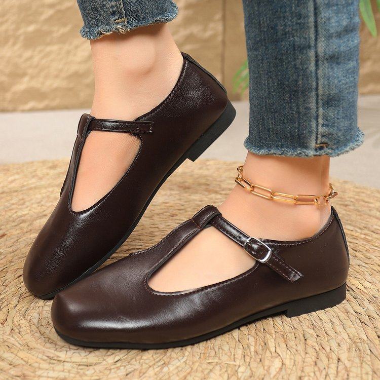 仙女风玛丽珍鞋搭扣单鞋2026春季新款韩版软底平底浅口豆豆鞋女鞋,淘宝优惠券,粉丝福利购,淘宝优惠卷