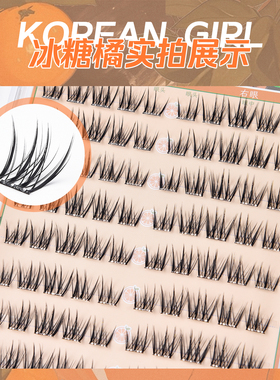 烟柔【冰糖橘】免胶免卸假睫毛浓密韩系女团眼睫毛卷翘上镜新款