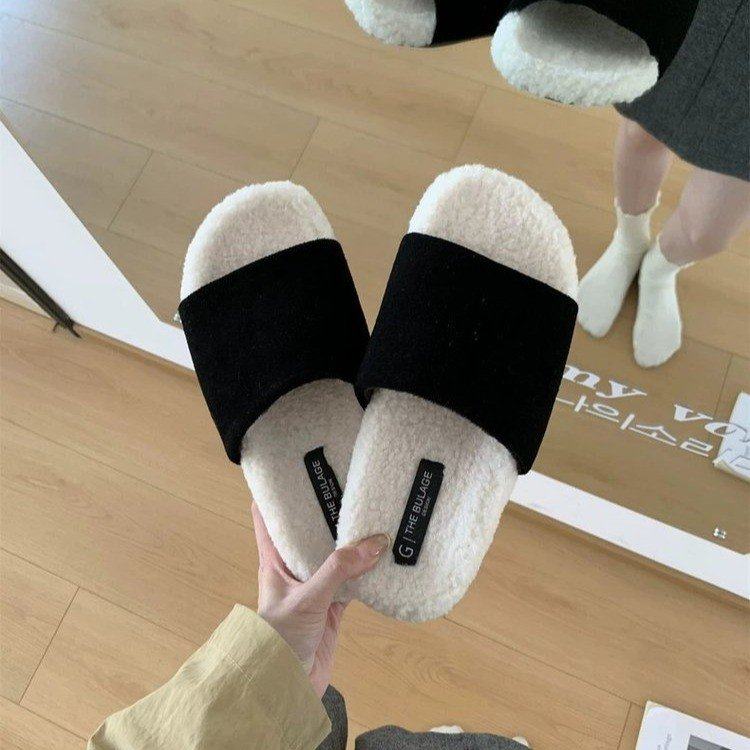 韩版2025年秋季新款时尚平底休闲拖鞋女外穿露趾女居家外出毛毛拖,淘宝优惠券,粉丝福利购,淘宝优惠卷