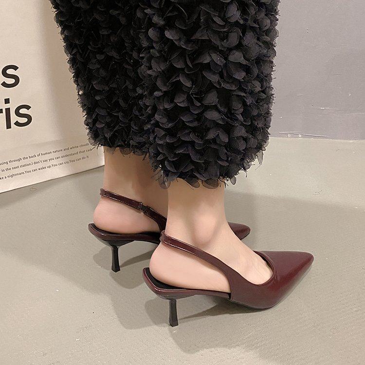 尖头高跟鞋女2025新款春夏季豹纹单鞋黑色气质法式凉鞋凉拖女鞋子,淘宝优惠券,粉丝福利购,淘宝优惠卷