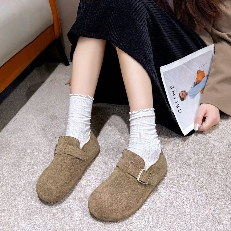 勃肯鞋女秋冬2025新款爆款一脚蹬豆豆鞋冬季女鞋加绒全包博肯鞋子,淘宝优惠券,粉丝福利购,淘宝优惠卷