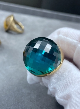 小众夸张绿宝石大戒指