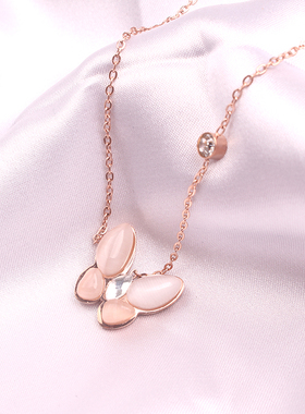 饰品蝴蝶钛钢轻奢高级感锁骨链