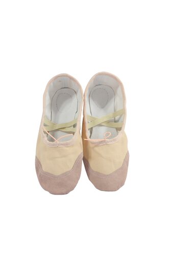 儿童女宝宝红表演系带舞蹈鞋软底芭蕾舞鞋成人瑜珈型体猫爪练功鞋 - 图1