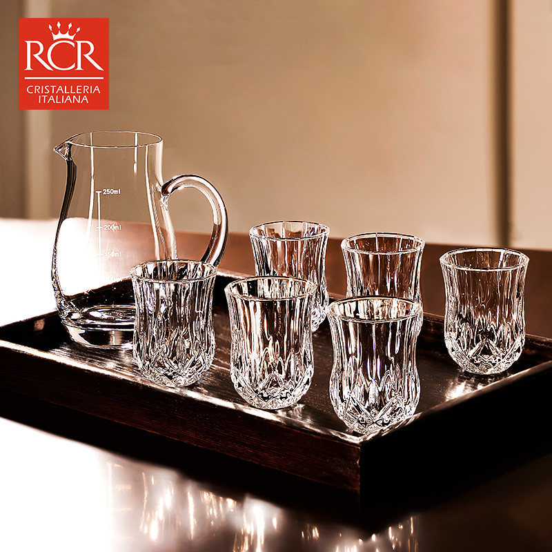 意大利进口RCR水晶玻璃白酒杯家用二两杯轻奢高端烈酒杯送礼套装,淘宝优惠券,粉丝福利购,淘宝优惠卷