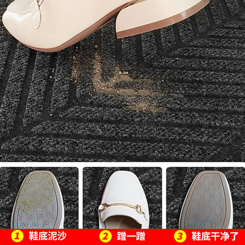 家用蹭土入户门垫门外大门防滑地垫门厅门口耐脏脚垫进门玄关地毯 - 图1