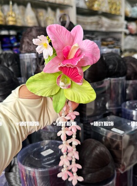 傣族头花新款手工制作泰国东南亚摄影拍照舞蹈表演新娘妆服饰搭配