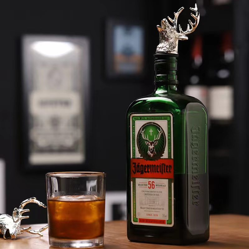 野格德国JAGERMEISTER圣鹿力娇酒56版网红鹿头酒700ml - 图0