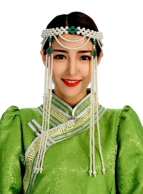 蒙古族头饰女成人少数民族风发带舞台演出配饰品藏式舞蹈表演道具