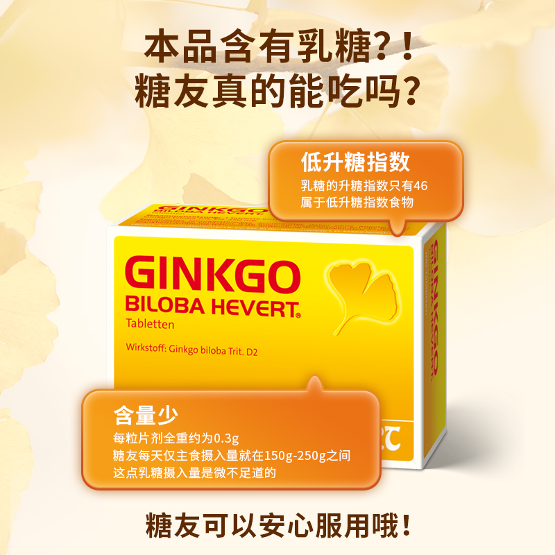 Hevert德国进口菲德Ginkgo银杏叶精华中老年健忘记忆力眩晕神经性 - 图0