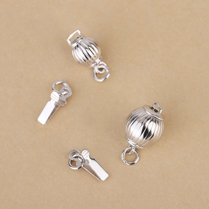 庭祥凯 S925纯银珍珠项链DIY饰品百搭手链连接扣灯笼珠插片扣配件,淘宝优惠券,粉丝福利购,淘宝优惠卷