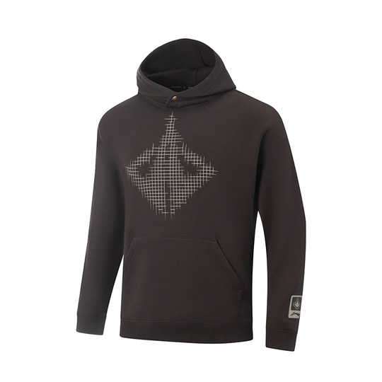 正品李宁冬季新品吉米巴特勒男加绒保暖宽松套头连帽卫衣AWDVE43