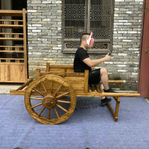 Solid Wood Creative Small Carriage Film & TV Wedding Celebration Props Scenic Area Landscape Pendulum with Ming and Qing Classical Traditional Retro carriage