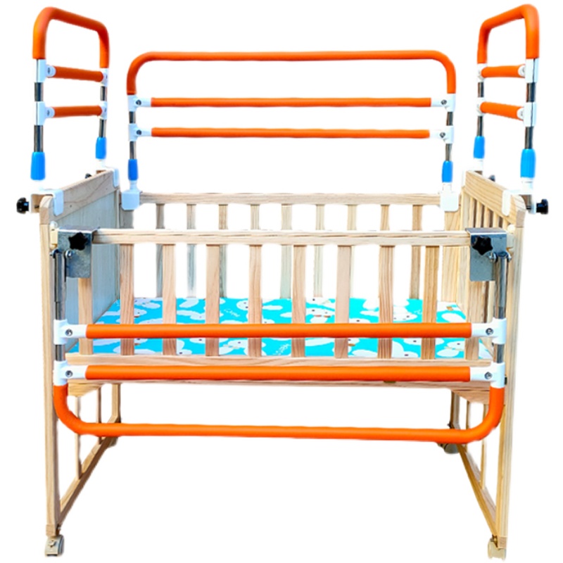 免打孔婴儿床BB床加高栏杆安全防摔护栏防掉床边围栏家庭儿童支架