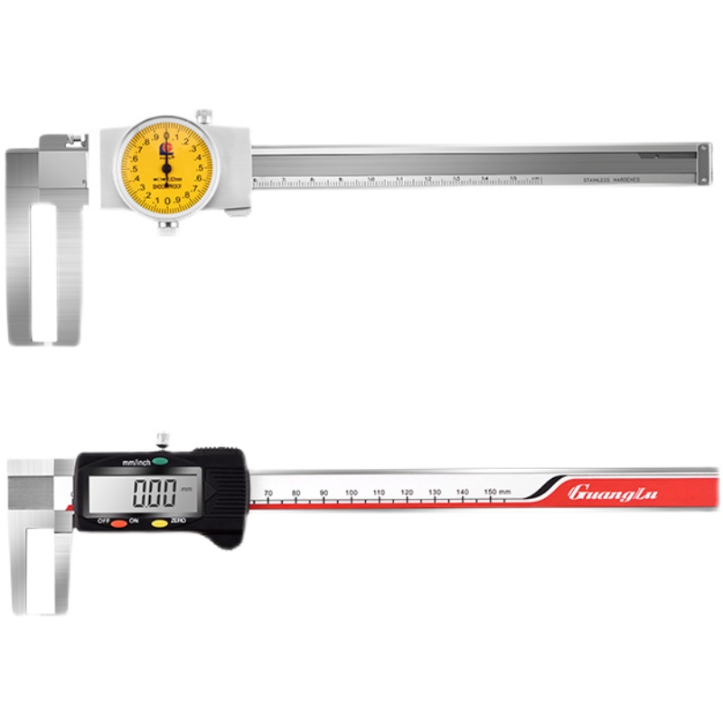 广陆数显内沟槽卡尺0-150-200-300MM 内径扁头电子游标高精度0.01