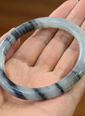 新疆和田青花籽料黑白分明手镯吊坠挂件玉石雕刻培训学校58圈