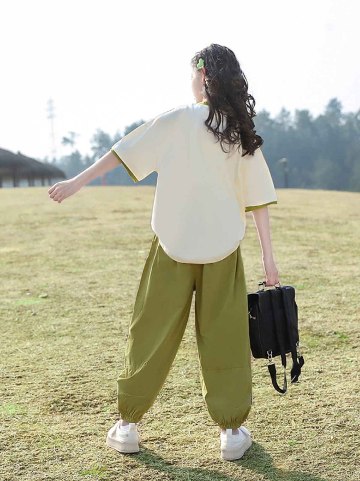 女童夏装套装2024新款儿童洋气运动夏季中大童短袖女孩两件套夏款