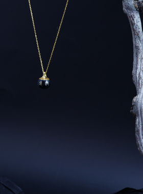 金大师 乌铜走银（银镀金）【水滴乌铜】 六字箴言吊坠