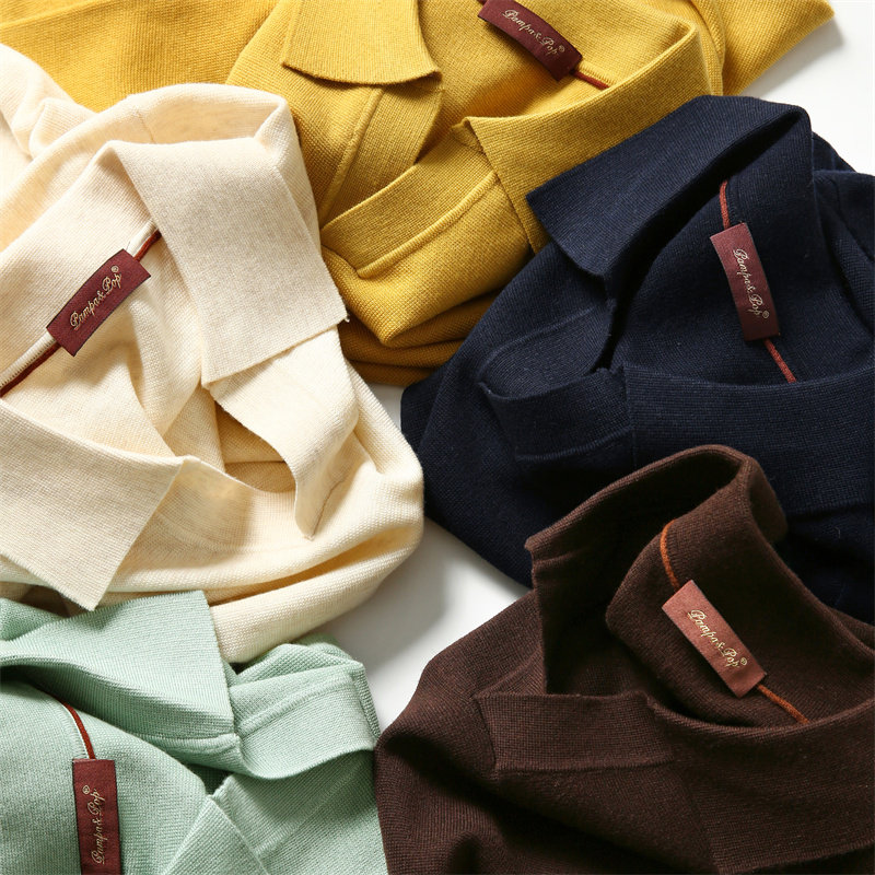 2025秋冬季新款男高级感叠穿含羊毛混纺针织衫马球领Polo毛衣1366,淘宝优惠券,粉丝福利购,淘宝优惠卷