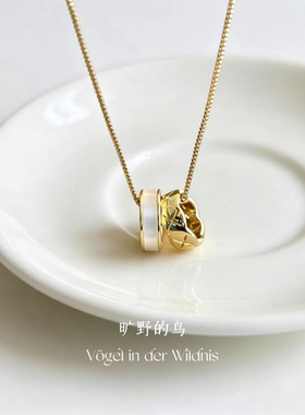 Vögel「贝母双环」吊坠项链小蛮腰圆圈圈转运珠锁骨链高级配饰女