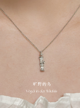 S999足银节节高升纯银项链礼物女