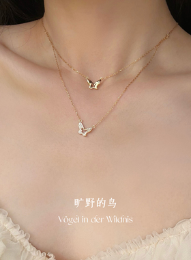 s925银双层项链礼物送女友闺蜜