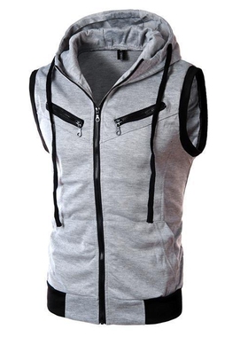 2023夏季新款男士无袖纯