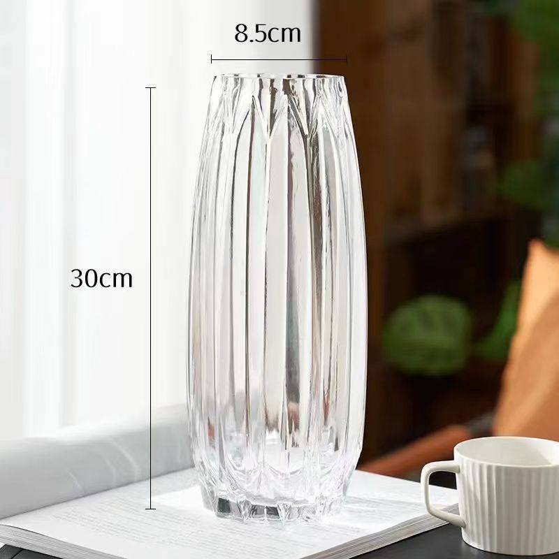 特大号玻璃花瓶客厅摆件插花透明百合富贵竹玫瑰鲜花水培水养简约,淘宝优惠券,粉丝福利购,淘宝优惠卷