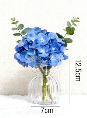 透明玻璃花瓶简约创意客餐厅小摆件高级感小众桌面装饰插花花器