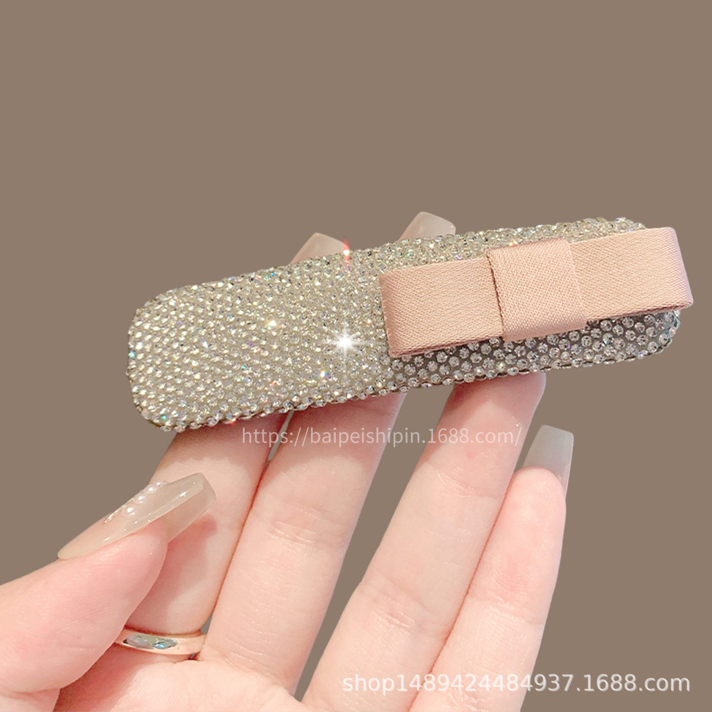 韩版闪钻蝴蝶结bb夹前额刘海碎发夹甜美气质边夹满钻发卡夹子,淘宝优惠券,粉丝福利购,淘宝优惠卷