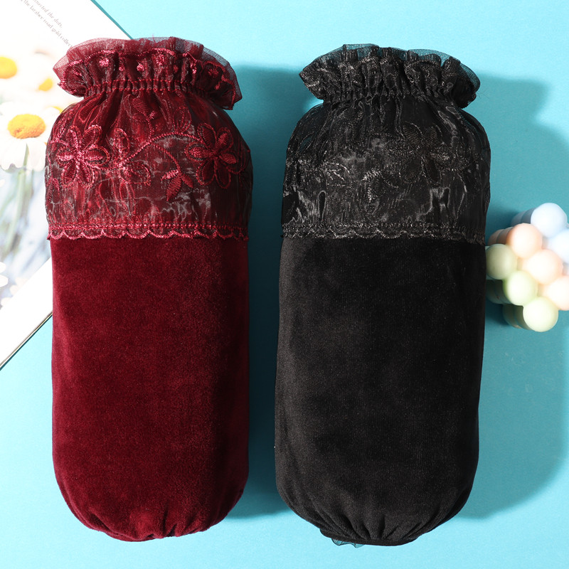 秋冬袖套防污家务学生长款套袖成人工作女蕾丝拼接宽松棉衣护袖头,淘宝优惠券,粉丝福利购,淘宝优惠卷