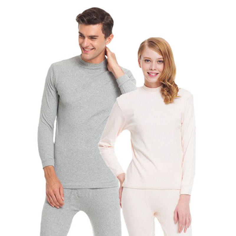 三枪内衣女秋冬半高领100%纯棉薄款男秋衣秋裤抽条全棉打底衫套装,淘宝优惠券,粉丝福利购,淘宝优惠卷