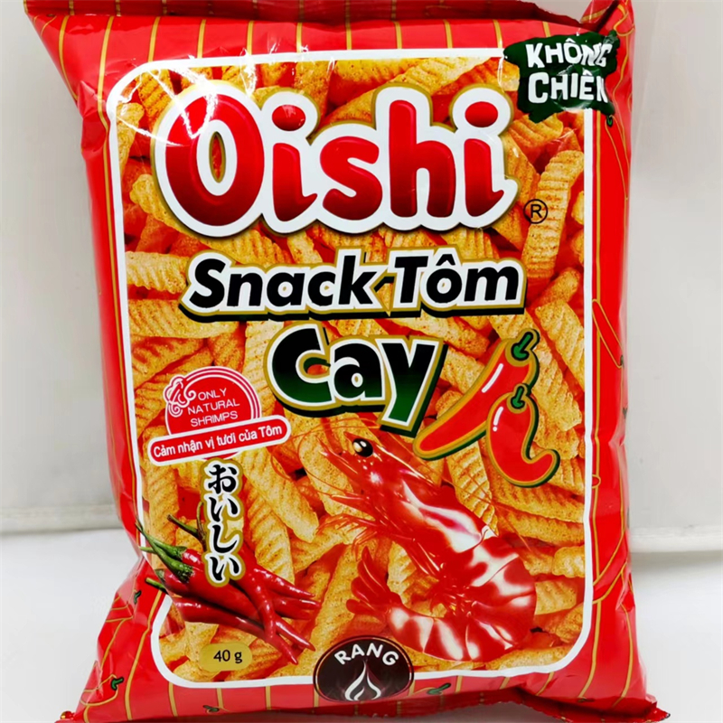 上好佳辣味虾条 膨化食品 40g发10包包邮 Oishi 越南进口 snack - 图3