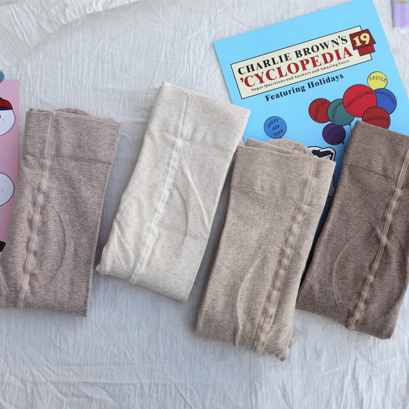 秋冬500D细竖条纹燕麦白粉色精梳棉打底连裤袜微压显瘦美腿袜裤,淘宝优惠券,粉丝福利购,淘宝优惠卷