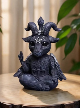 哥特式Goth暗黑山羊桌面摆件