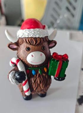 可爱呆萌高地牛家居桌面摆件