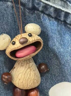 丑萌娃娃果壳铃挂件挂饰