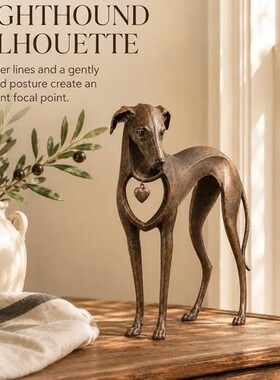 传承之心瞳猎犬雕塑摆件