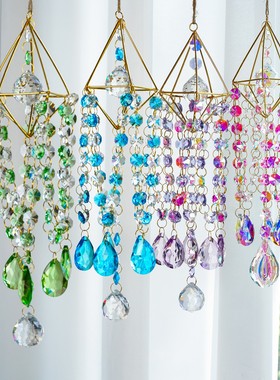 阳光捕手光影水晶幻彩风铃挂件