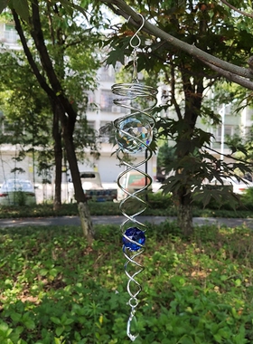 风转旋尾螺旋尾巴双旋风铃吊坠