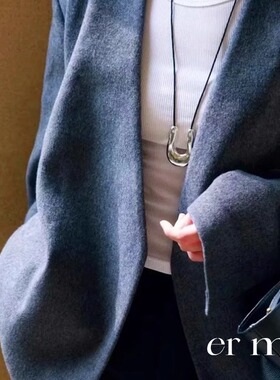 合金pu皮毛衣链女轻奢高级项链