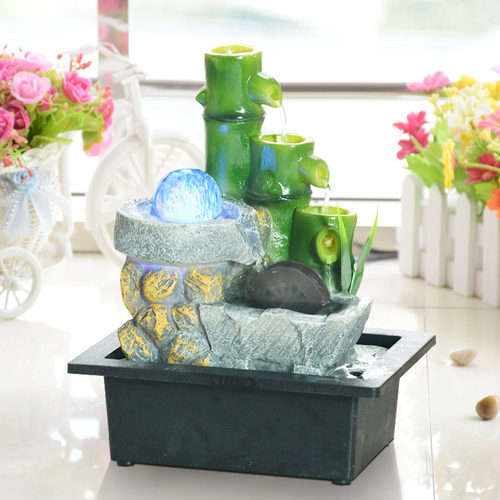 流水喷泉摆件简约现代工艺品家居装饰品客厅创意小假山水景礼物 - 图1