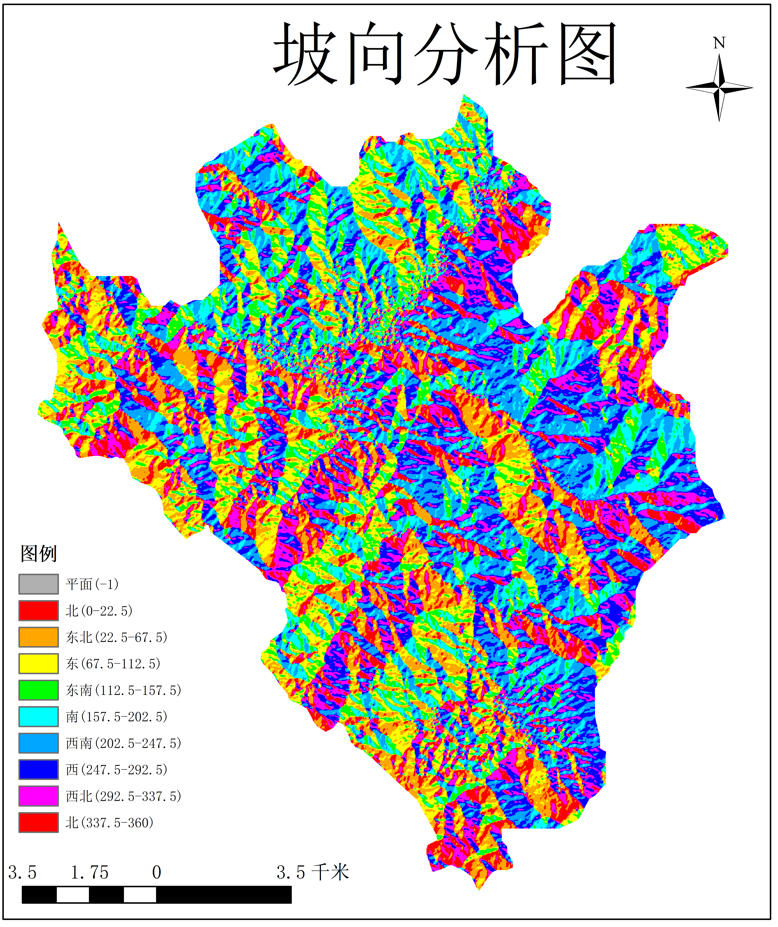 高程坡度坡向核密度热力图gis代做地形分析arcgis代画做图可达性