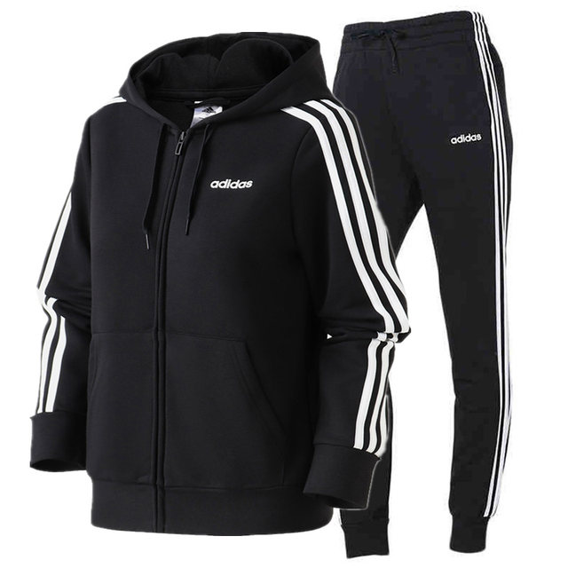 Adidas sports suit women's 2020 new hooded jacket jacket casual trousers  DP2419 DP2380