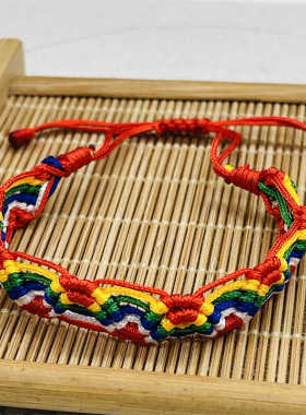 金刚结diy手链五彩绳西藏式