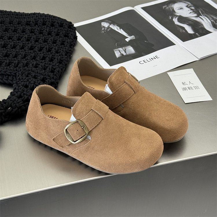 勃肯鞋女2026春秋新款厚底一脚蹬软底舒适百搭休闲豆豆鞋复古单鞋,淘宝优惠券,粉丝福利购,淘宝优惠卷